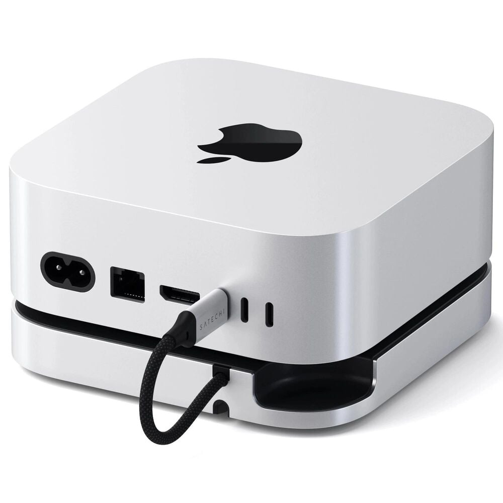 Satechi Mac Mini M4 Stand and Hub with SSD Enclosure in Silver, , large