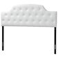 Baxton Studio Morris Queen Headboard with White Upholstered in Black, , large