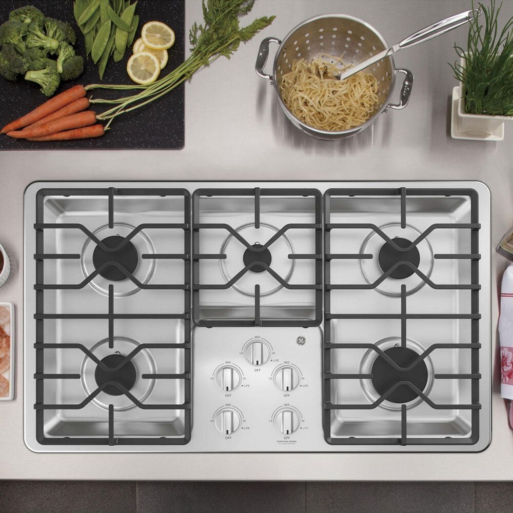 GE Appliances 2-Piece Kitchen Package with 30&quot; Smart Built-In Single Wall Oven and 36&quot; Gas Cooktop in Stainless Steel, , large