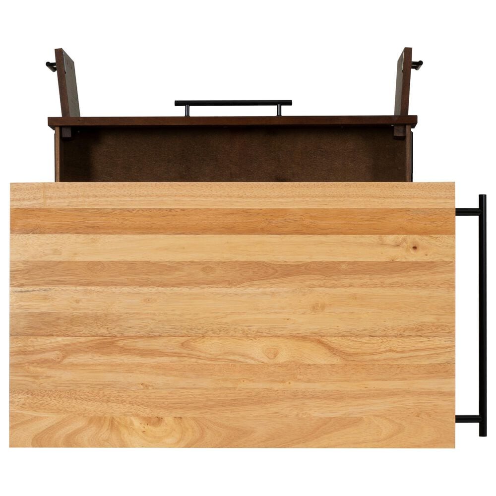 Linon Home Decor Lennix Kitchen Cart in Brown and Natural, , large