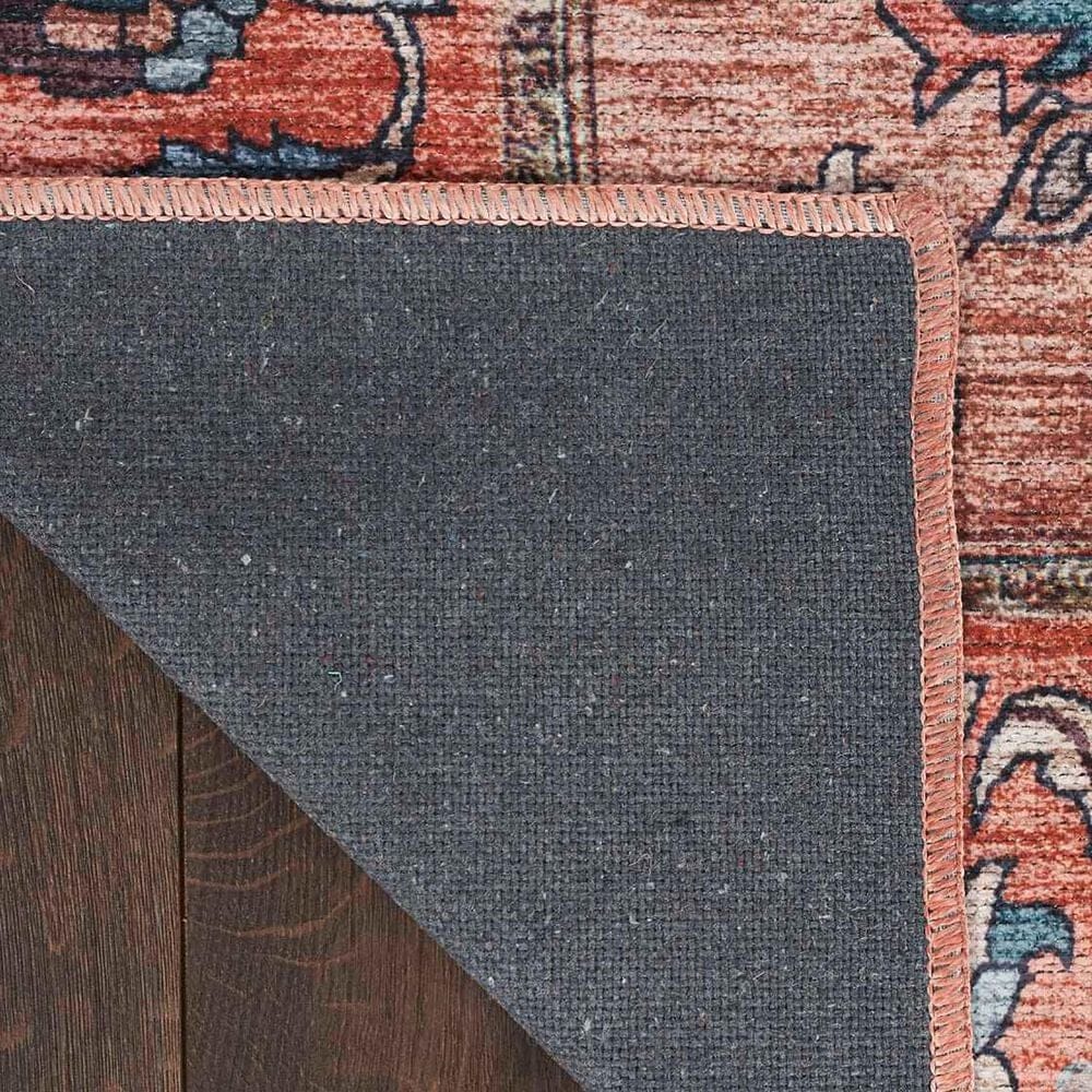 Nourison Grand Washables 2&#39; x 6&#39; Rust and Multicolor Runner, , large