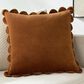 Surya Corduroy Quarters 20" Square Throw Pillow in Chesnut, , large