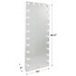 Impressions Vanity Hollywood Glow Vanity Full Length Mirror in Glossy White, , large