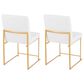 Lumisource Fuji Dining Chair in White/Gold (Set of 2), , large