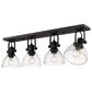 Golden Lighting Hines 4-Light Semi-Flush in Matte Black, , large