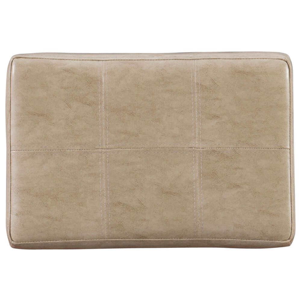 Linon Home Decor Claridge Counter Stool with Beige Cushion in Dark Brown, , large