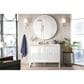 James Martin Vanities Athens 48" Single Bathroom Vanity in Glossy White with 3 cm Eternal Marfil Quartz Top and Rectangular Sink, , large