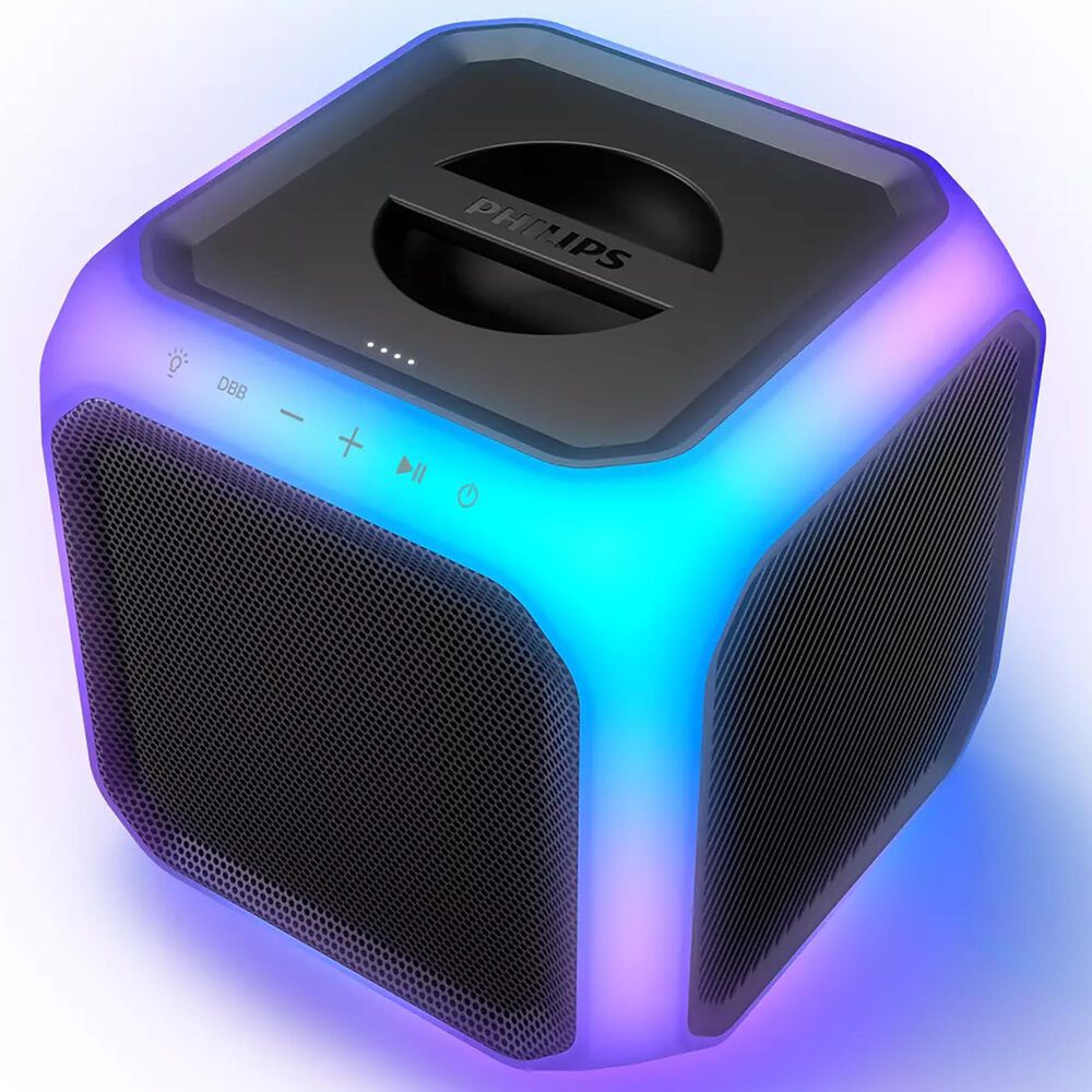 Philips 7000 Series Bluetooth Party Cube Speaker in Black, , large