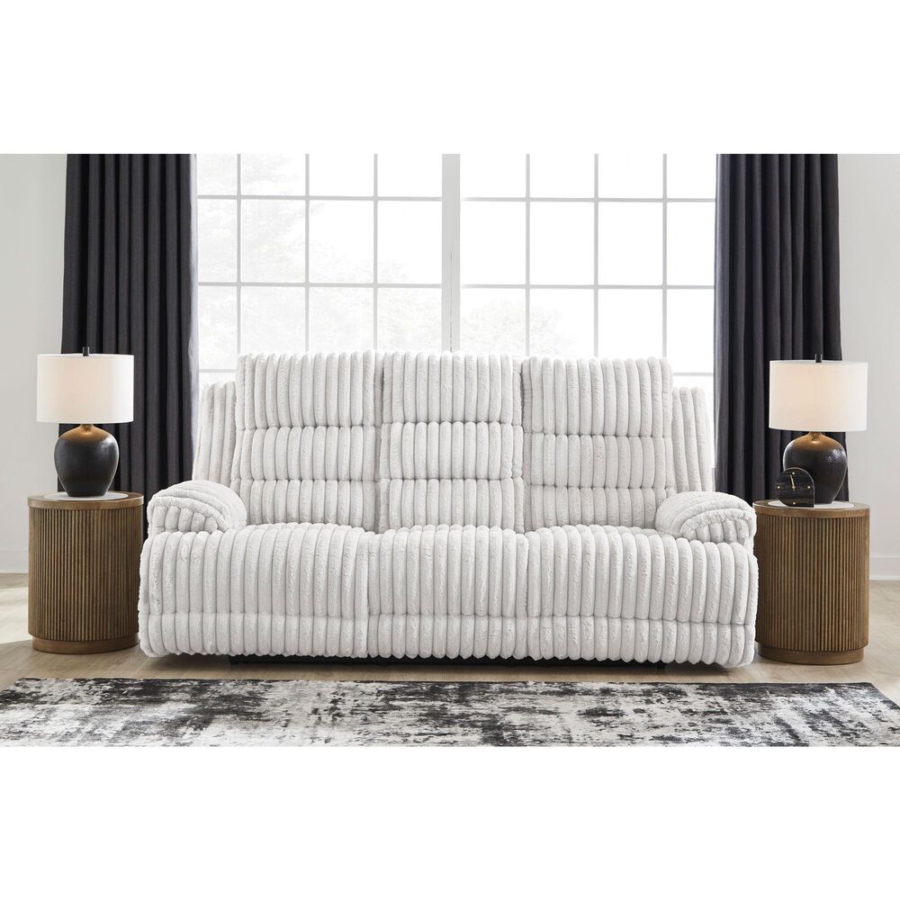 Ashley Rhines Falls Power Reclining Sofa in Alloy, , large