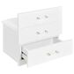 Pacific Landing Danbury 3-Drawer Makeup Vanity Set in White High Gloss, , large