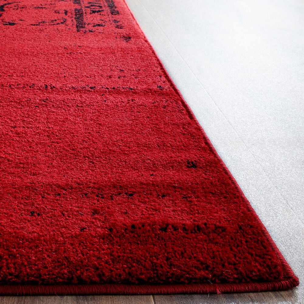 Safavieh Adirondack ADR101F-4SQ 4&#39; x 4&#39;  Red/Black Square Rug, , large