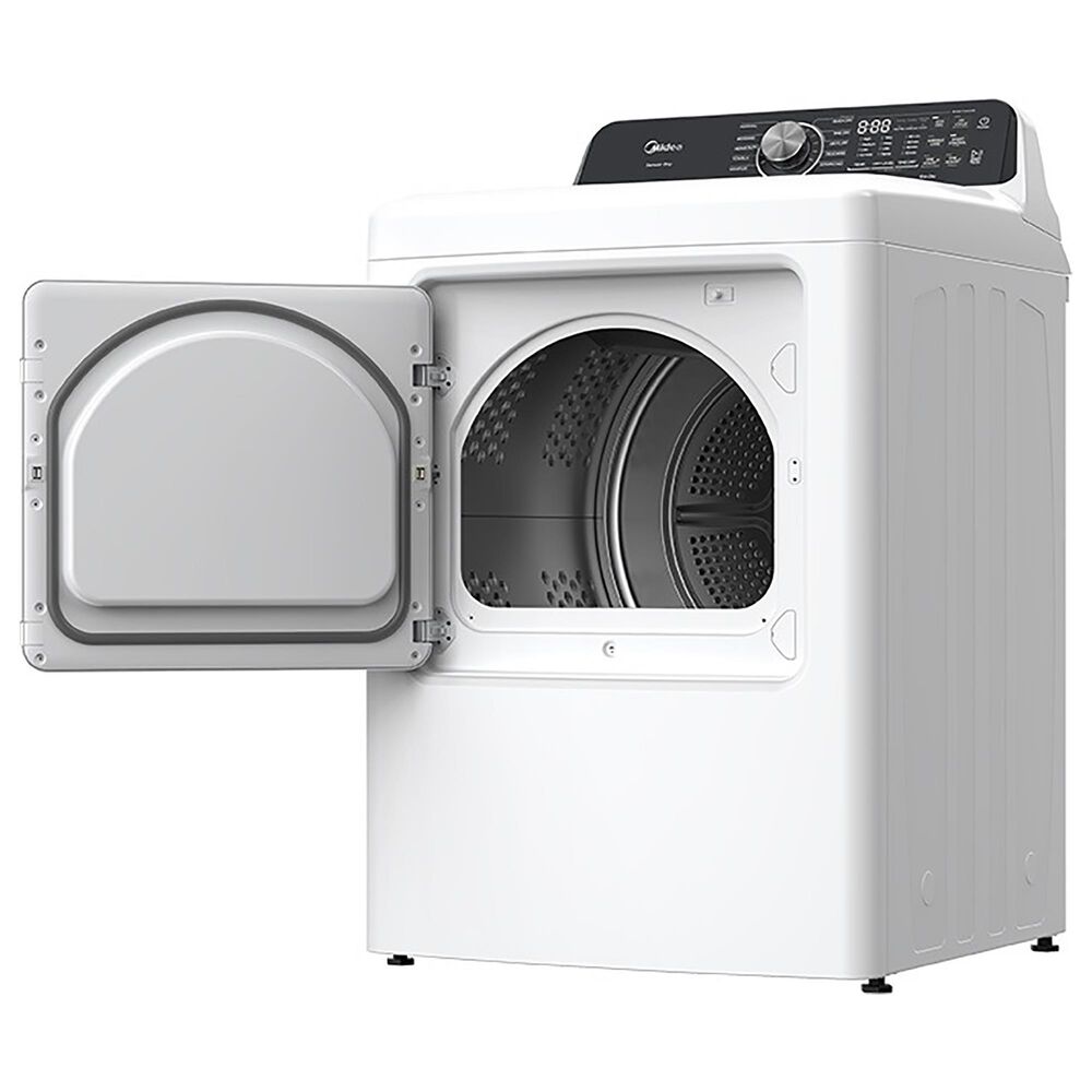 Midea 7.0 Cu. Ft. Smart Tumble Dryer with Custom Cycles in White, , large