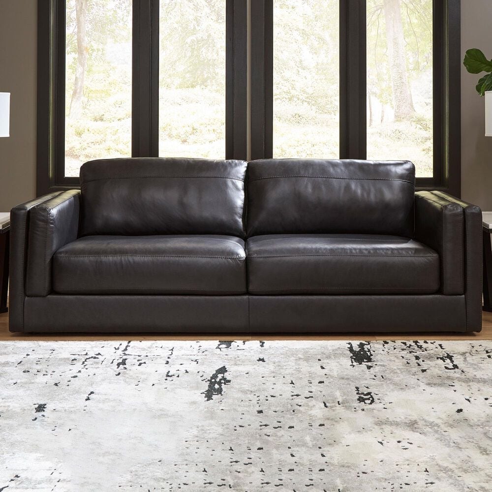 Ashley Amiata Stationary Sofa in Onyx, , large