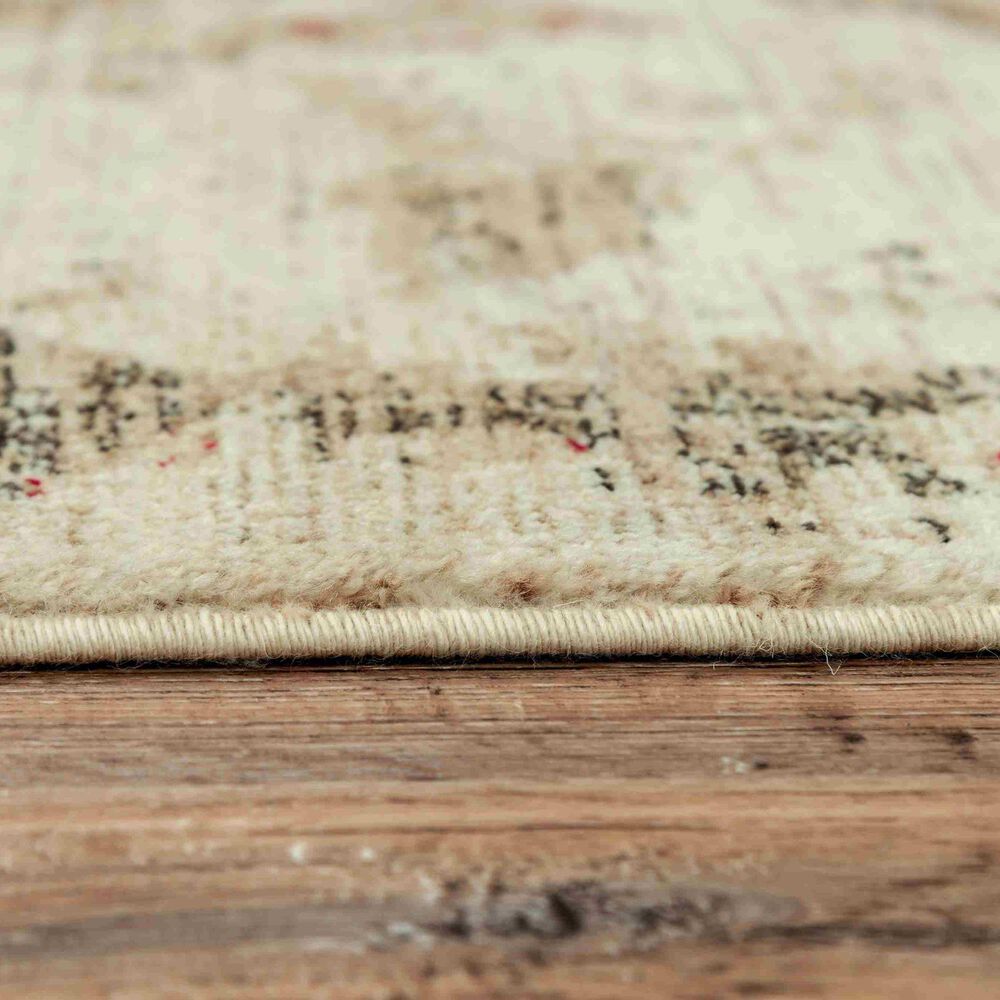 RIZZY Gossamer 2&#39;6&quot; x 8&#39; Neutral and Beige Runner, , large