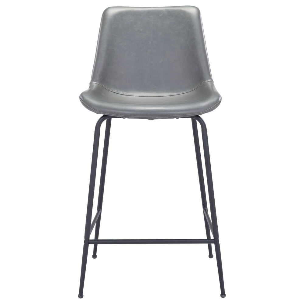Zuo Modern Byron Counter Chair in Gray/Black, , large