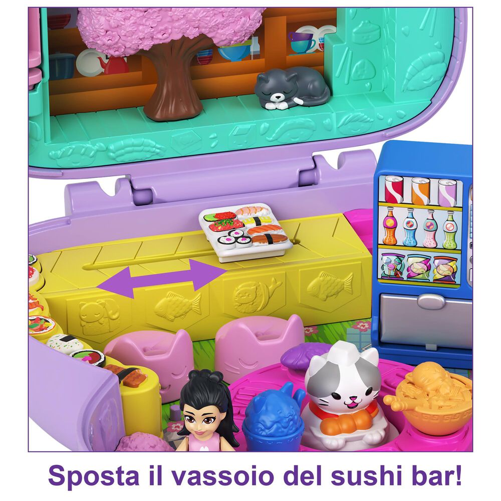 Polly Pocket Sushi Shop Cat Compact, , large