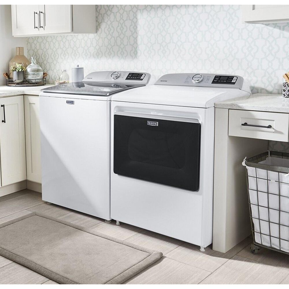 Maytag 7.4 Cu. Ft. Front Load Electric Dryer with Steam Cycles in White, , large