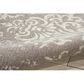 Nourison Damask DAS03 2"3" x 3"9" Ivory and Grey Area Rug, , large