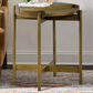 Blue River Dua End Table in Medium Gray and Antique Brass, , large
