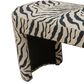 Steve Silver Furniture Savanna Jessica Simpson Savanna Zebra Upholstered Bench in Cream and Black, , large