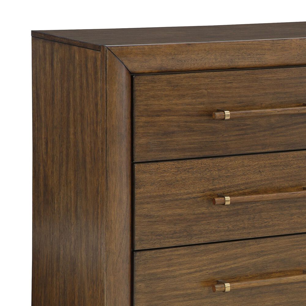 Ashley Lyncott 5-Piece Queen Bedroom Set in Brown, , large
