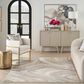 Nourison Brushstrokes 5"3" x 7"3" Cream and Grey Area Rug, , large