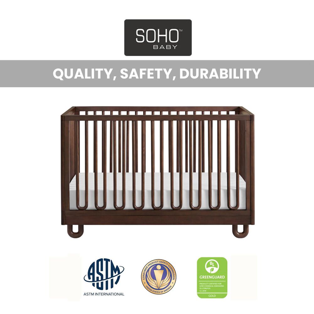 Oxford Baby Meridian 2-Piece Nursery Set with 3-in-1 Convertible Crib and Dresser in Cognac, , large