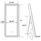 Coaster Glendora LED Standing Mirror in White, , large