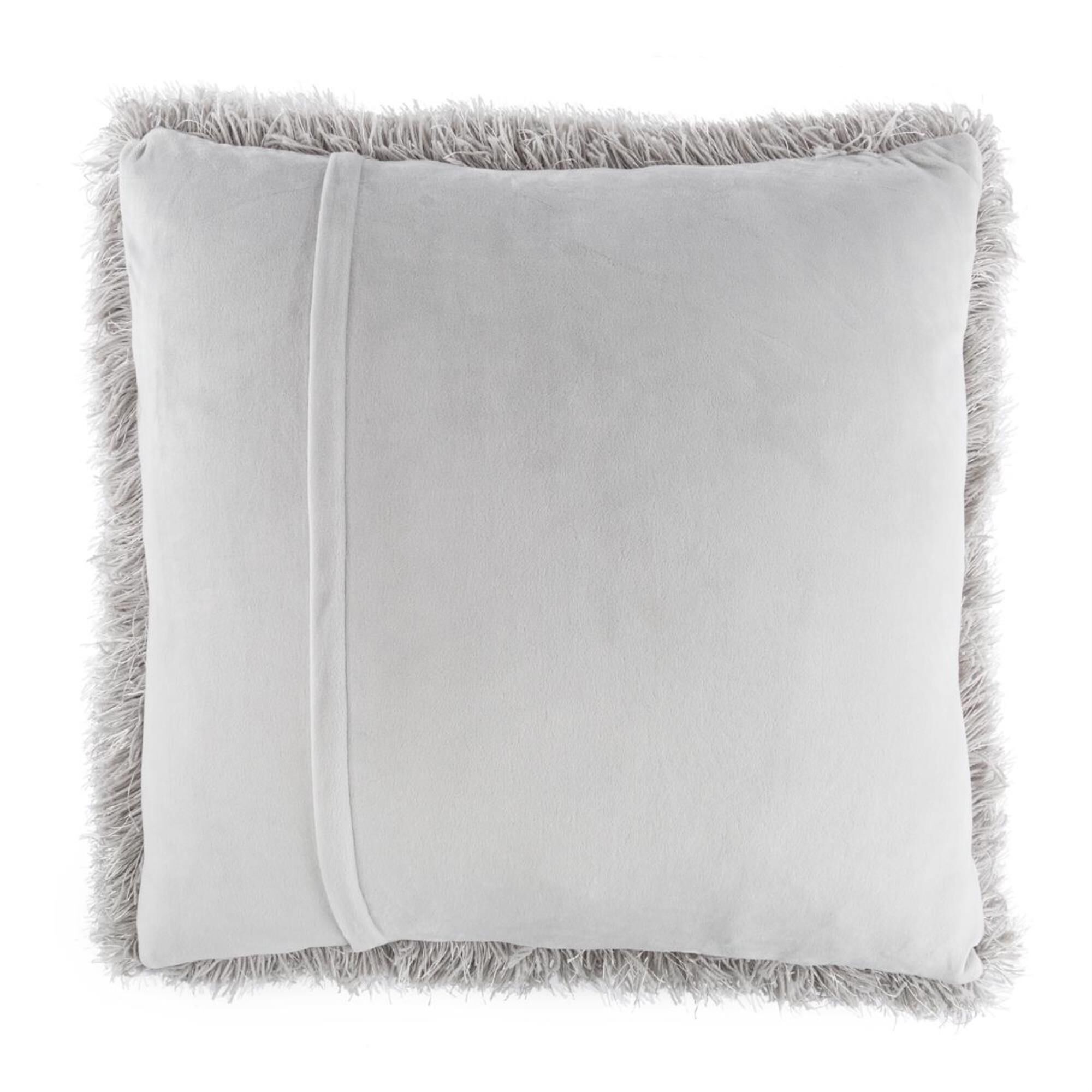 Timberlake Shag Floor Pillow in Grey NFM