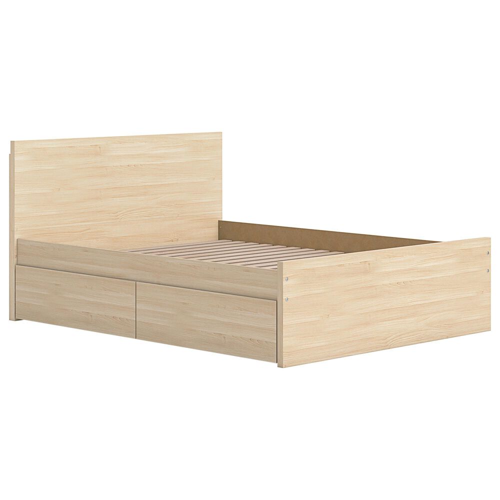 Ashley Onita Full Panel Platform Bed with 2 Side Storage in Natural, , large