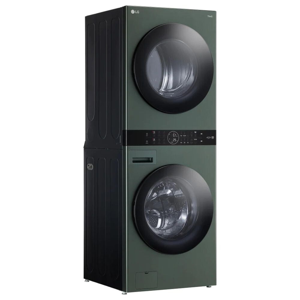 LG Single Unit Front Load WashTower with Center Control 4.5 Cu. Ft. Washer and 7.4 Cu. Ft. Electric Dryer in Nature Green, , large
