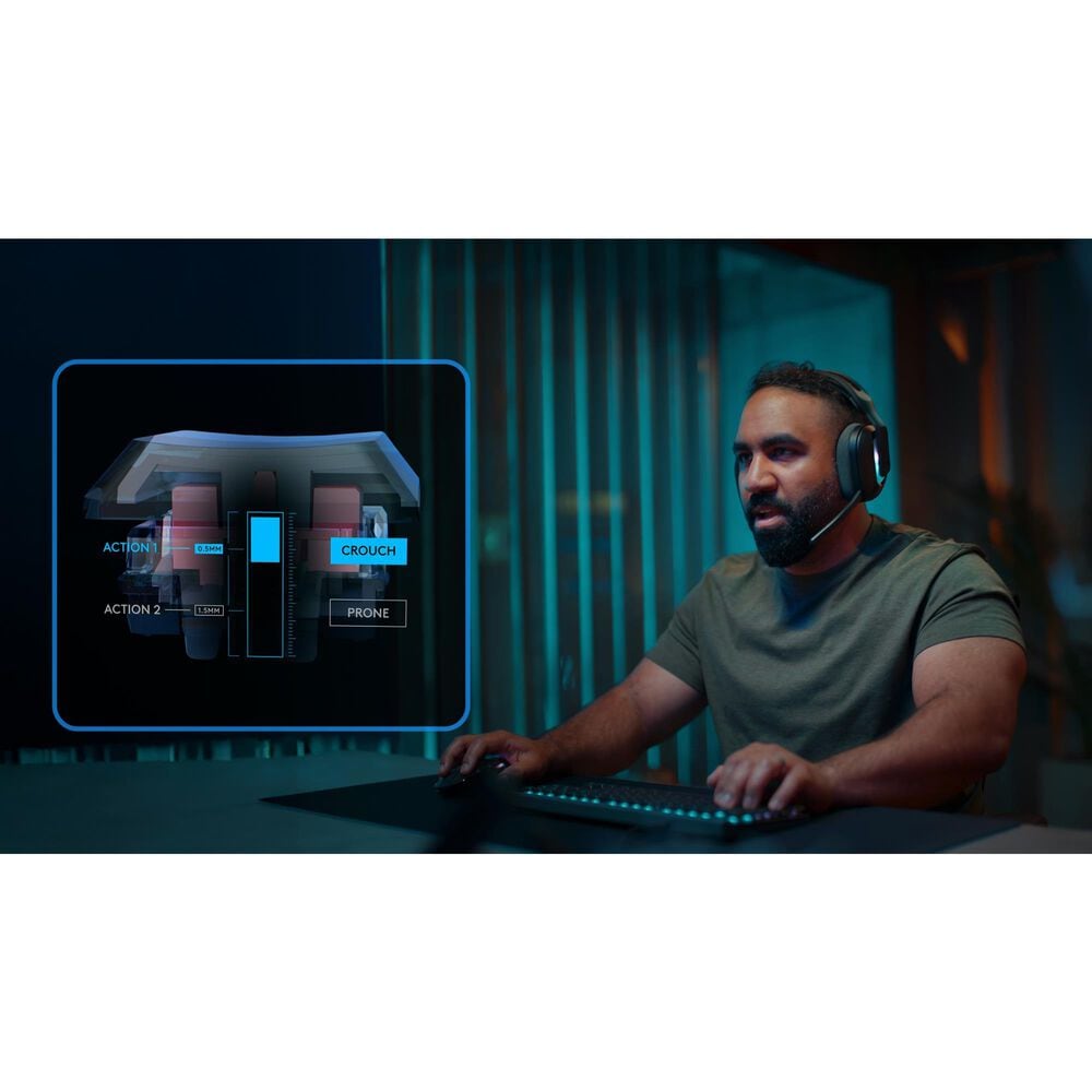 Logitech G Series G515 Rapid TKL Wired Low Profile Analog Gaming Keyboard in Black, , large