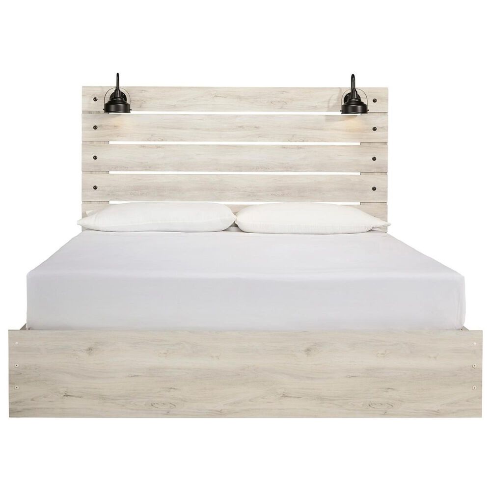 Ashley Cambeck King Storage Bed in Whitewash, , large