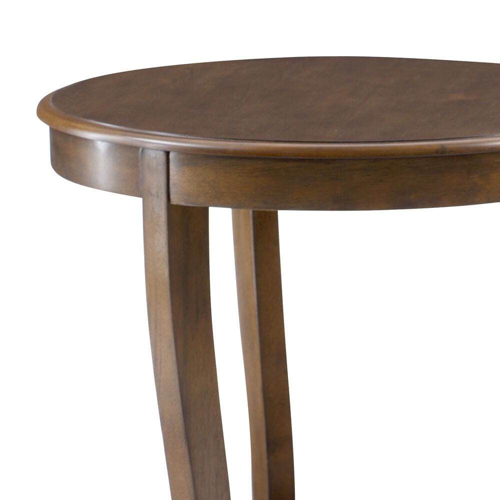 Linon Home Decor Aubert Round Side Table in Hazelnut, , large
