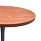 Leisuremod LeisureMod Bristol Dining table, Black Base with 36 Round Cognac Brown MDF top, , large