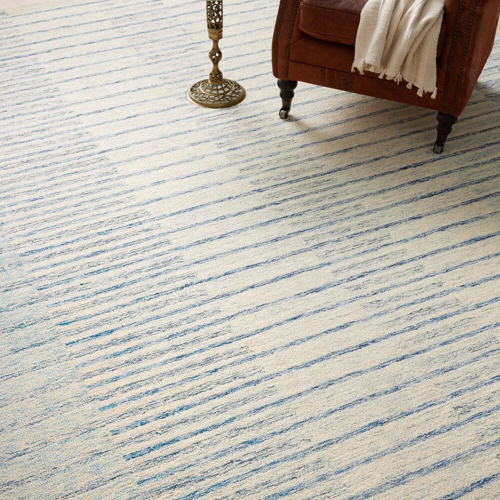 Chris Loves Julia x Loloi Chris 11&#39;6&quot; x 15&#39; Ivory and Denim Area Rug, , large