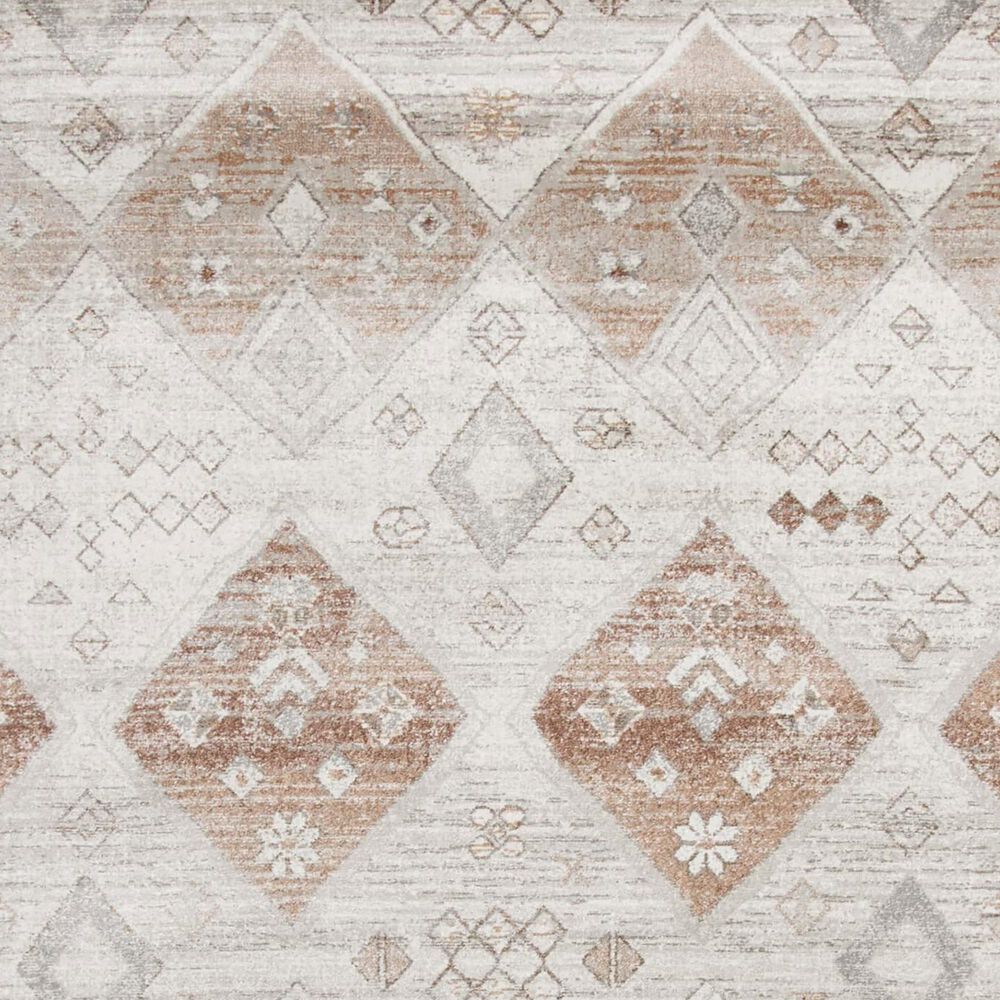 Central Oriental Landscape Remy 7&#39;10&quot; x 9&#39;10&quot; Salt and Canyon Rose Area Rug, , large