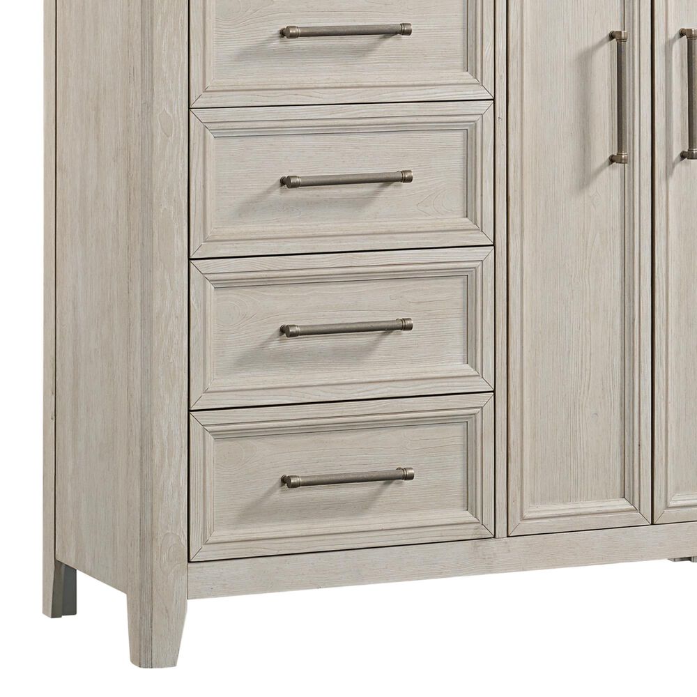 Hawthorne Furniture Carlson 5-Drawer Chest with Double Doors in Washed Linen, , large