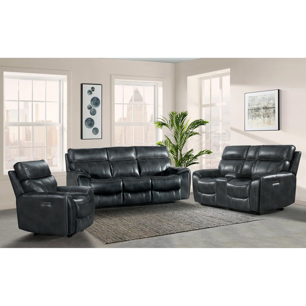 Hawthorne Furniture Summit Recliner with Power Headrest in Bolero Slate ...