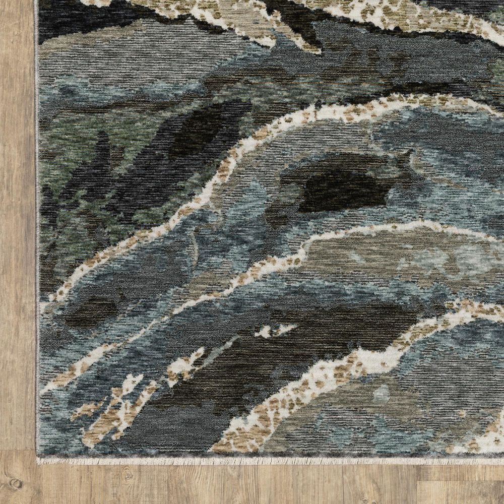 Oriental Weavers Echo Blue and Green 6&#39;7&quot; x 9&#39;6&quot; Area Rug, , large