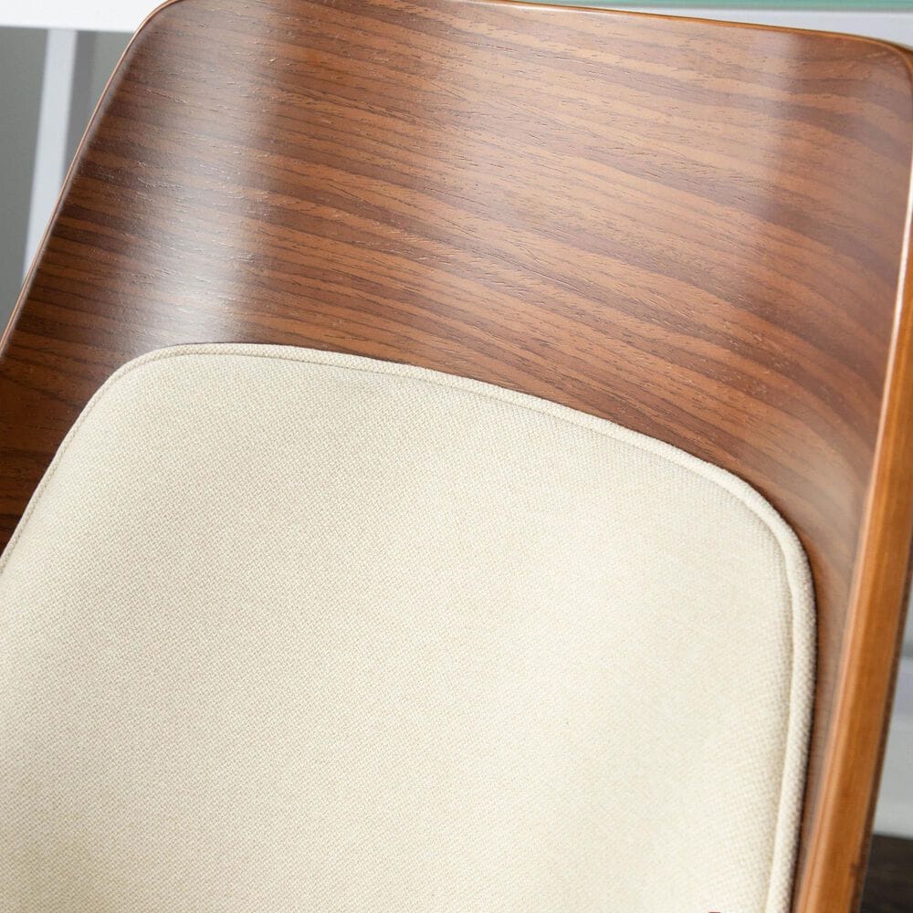 LumiSource Anabelle Side Chair with Cream Cushion in Walnut (Set of 2), , large