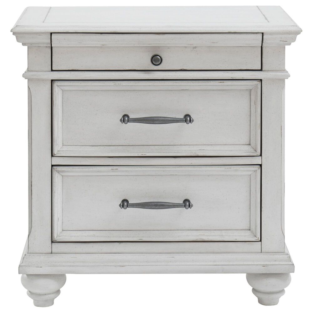 Ashley Kanwyn 3-Piece King Storage Bedroom Set with Nightstands in Whitewash, , large