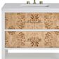 James Martin Vanities Olena 36" Single Vanity in Light Mappa Burl and Polished White with 3 cm White Zeus Quartz Top, , large