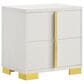 Pacific Landing Marceline 2-Drawer Nightstand in White and Gold, , large