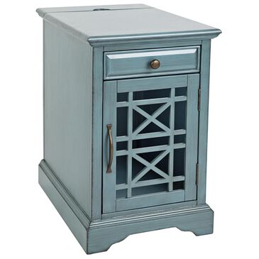 Waltham Craftsman Chairside Table in Antique Blue, , large