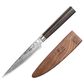 Cangshan Haku 5" Serrated Utility Knife with Sheath in Dark Brown and Silver, , large