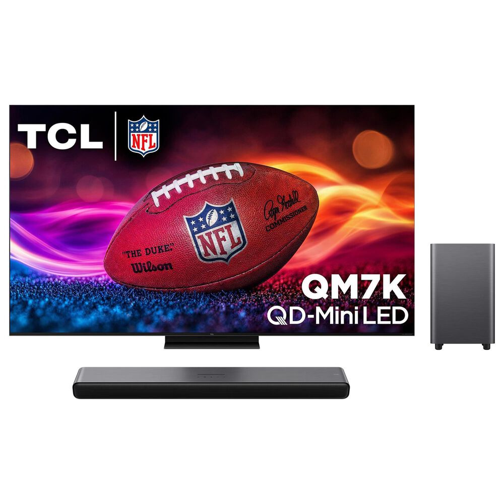 TCL 65" Class QM7K Series 4K UHD HDR QD-Mini LED - Smart Google TV with S Class 2.1 Channel Soundbar System in Black, , large