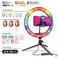 Bower 10" RGB Mobile Selfie Ring Light Studio Kit, , large
