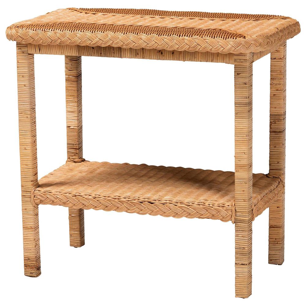 Baxton Studio Minahasa Side Table in Light Honey, , large