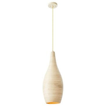 Savoy House Jean 1-Light Pendant in Natural and Brass, , large